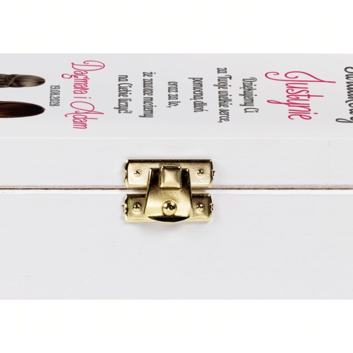 Zestaw 2 szt BIAŁA SKRZYNKA podziękowanie dla świadków nadruk