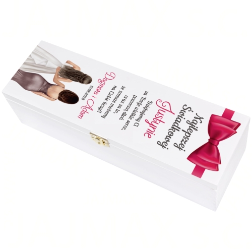 Zestaw 2 szt BIAŁA SKRZYNKA podziękowanie dla świadków nadruk