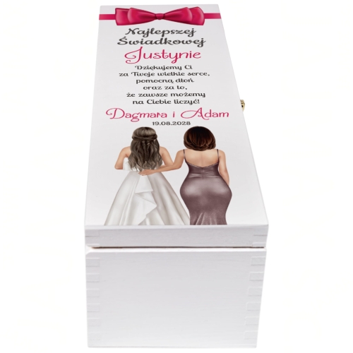 Zestaw 2 szt BIAŁA SKRZYNKA podziękowanie dla świadków nadruk