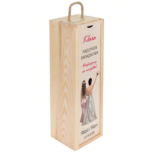 SUPER PODZIĘKOWANIA DLA ŚWIADKÓW NA WESELE zestaw 2 skrzynki nadruk