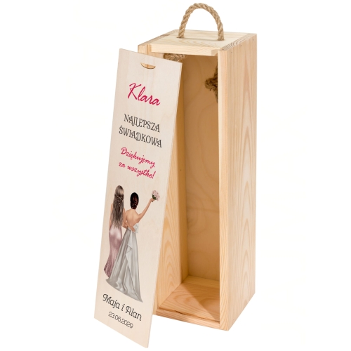 SUPER PODZIĘKOWANIA DLA ŚWIADKÓW NA WESELE zestaw 2 skrzynki nadruk