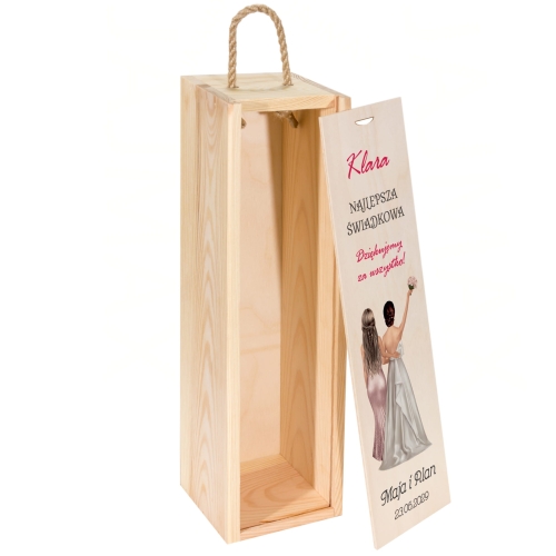SUPER PODZIĘKOWANIA DLA ŚWIADKÓW NA WESELE zestaw 2 skrzynki nadruk