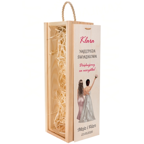 SUPER PODZIĘKOWANIA DLA ŚWIADKÓW NA WESELE zestaw 2 skrzynki nadruk