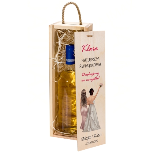 SUPER PODZIĘKOWANIA DLA ŚWIADKÓW NA WESELE zestaw 2 skrzynki nadruk