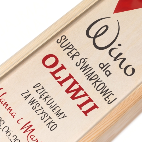 ZESTAW SKRZYNEK DLA ŚWIADKA I ŚWIADKOWEJ podziękowania weselne