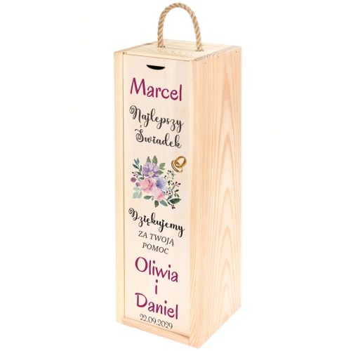 POMYSŁOWE PODZIĘKOWANIA DLA ŚWIADKÓW zestaw skrzynek 2 szt ślub