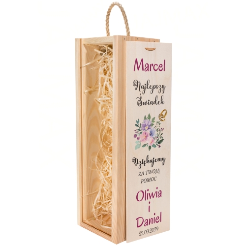 POMYSŁOWE PODZIĘKOWANIA DLA ŚWIADKÓW zestaw skrzynek 2 szt ślub
