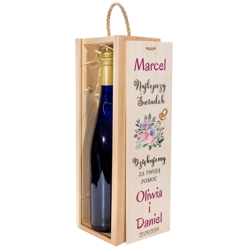 POMYSŁOWE PODZIĘKOWANIA DLA ŚWIADKÓW zestaw skrzynek 2 szt ślub