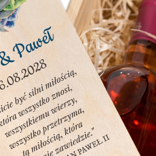 Ekskluzywny prezent na ślub skrzynka na wino i zastrzyk gotówki