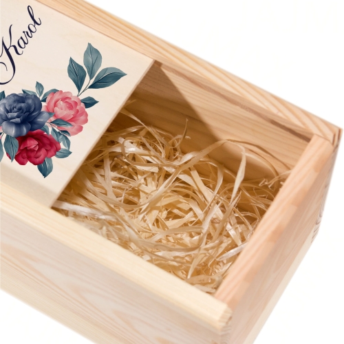 PODZIĘKOWANIE WESELNE DLA RODZICÓW skrzynka na wino z dedykacją