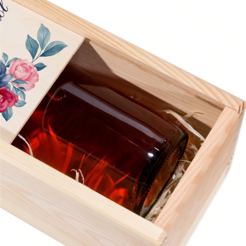 PODZIĘKOWANIE WESELNE DLA RODZICÓW skrzynka na wino z dedykacją