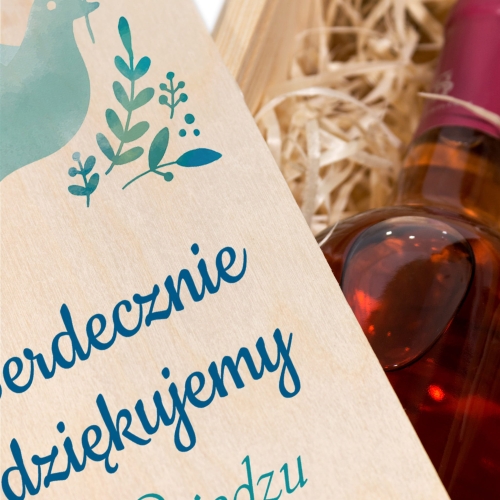 PODZIĘKOWANIE DLA KSIĘDZA za udzielenie ślubu skrzynka na wino