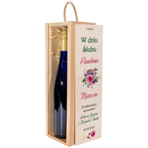 SKRZYNKA NA ALKOHOL prezent na ślub z dedykacją pamiątka