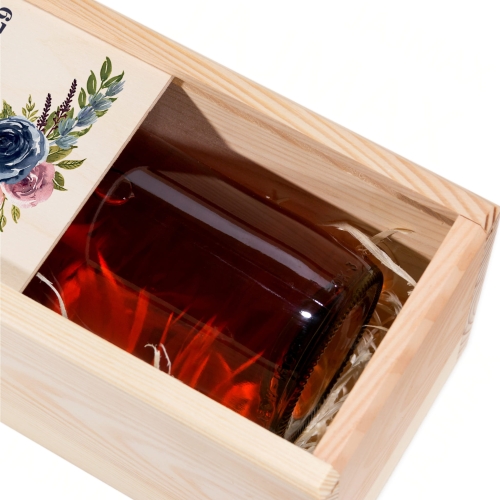 SKRZYNKA NA WINO upominek na ślub wesele na zasuwkę nadruk