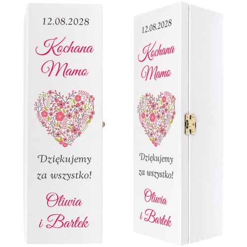 ELEGANCKIE PODZIĘKOWANIE DLA MAMY skrzynka prezent od Pary Młodej