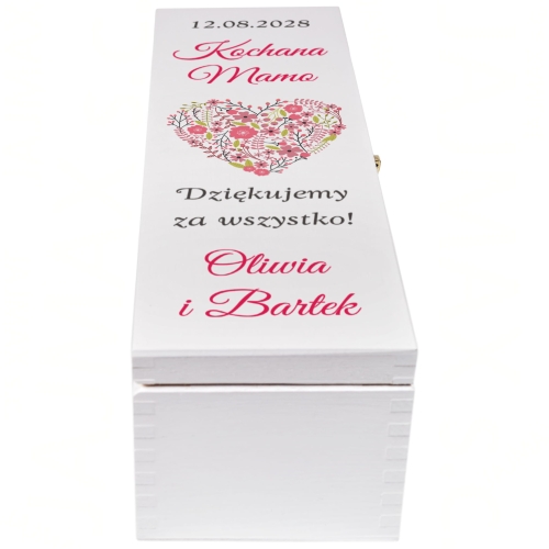 ELEGANCKIE PODZIĘKOWANIE DLA MAMY skrzynka prezent od Pary Młodej