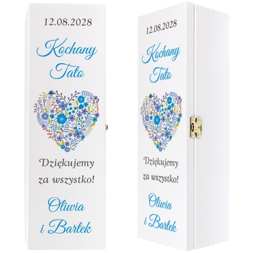 SKRZYNKA NA WINO prezent podziękowanie ślubne dla Kochanego Taty