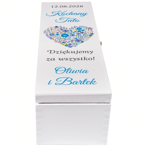 SKRZYNKA NA WINO prezent podziękowanie ślubne dla Kochanego Taty