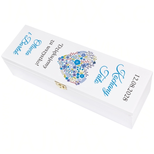 SKRZYNKA NA WINO prezent podziękowanie ślubne dla Kochanego Taty