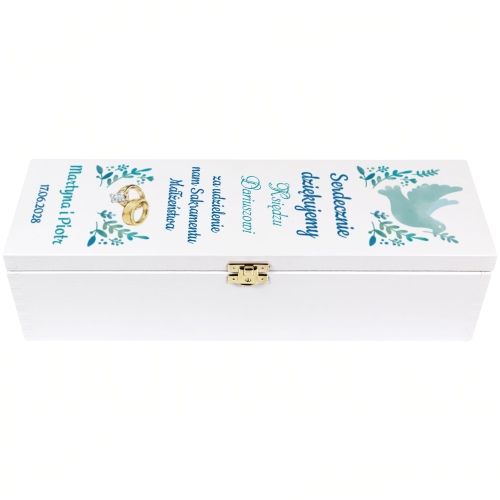 Skrzynka na wino PODZIĘKOWANIE DLA KSIĘDZA za udzielenie ślubu