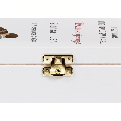 BIAŁA SKRZYNKA upominek prezent dla Rodziców od Pary Młodej