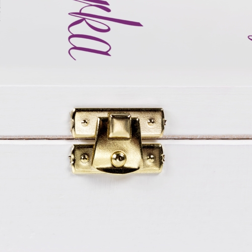 DREWNIANE PUDEŁKO NA WINO Z NADRUKIEM oryginalna pamiątka ślubna