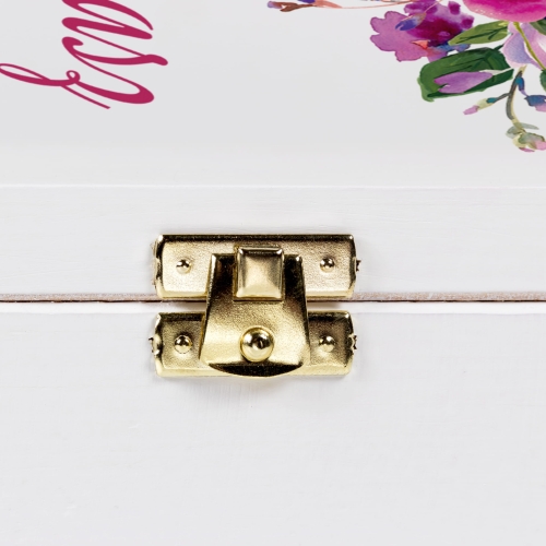 Biała skrzynka na wino PREZENT NA WESELE ŚLUB zatrzask biała