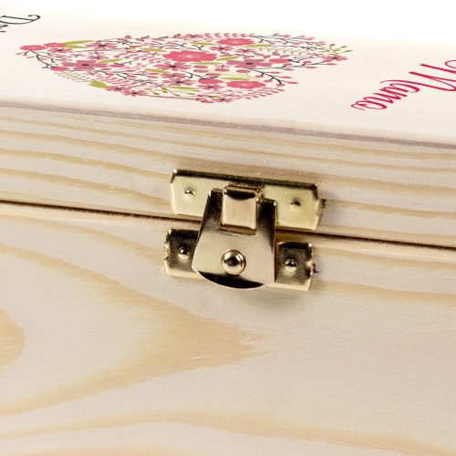 Skrzynka na wino PODZIĘKOWANIA ŚLUBNE DLA MAMY nadruk dedykacja