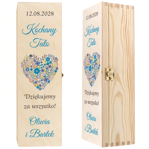 PODZIĘKOWANIA ŚLUBNE DLA KOCHANEGO TATY skrzynka na whisky wesele