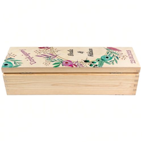 POMYSŁ NA PODZIĘKOWANIA ZA POMOC PRZY WESELU skrzynka na wino