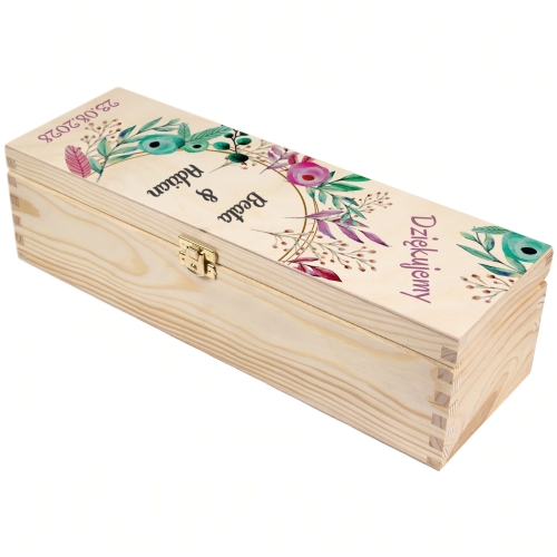 POMYSŁ NA PODZIĘKOWANIA ZA POMOC PRZY WESELU skrzynka na wino