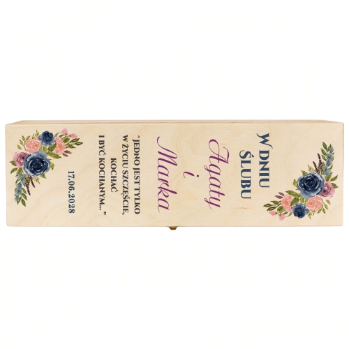 ORYGINALNE PUDEŁKO NA WINO prezent na wesele z personalizacją