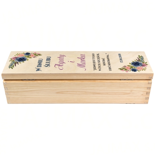 ORYGINALNE PUDEŁKO NA WINO prezent na wesele z personalizacją