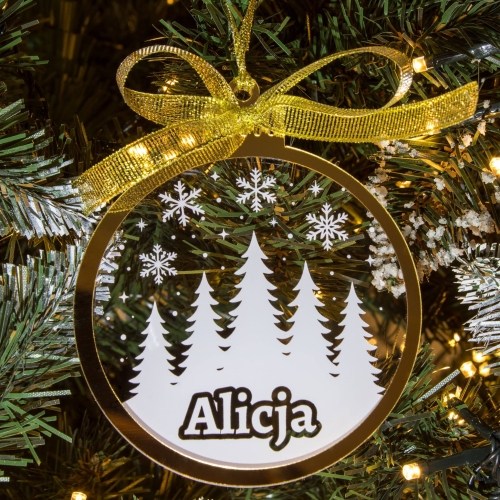 Bombka z imieniem na choinkę – personalizowana ozdoba świąteczna