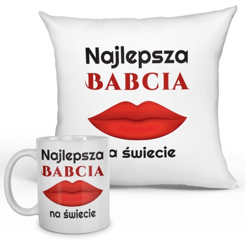 Zestaw kubek i poduszka prezent na Dzien Babci 21.01