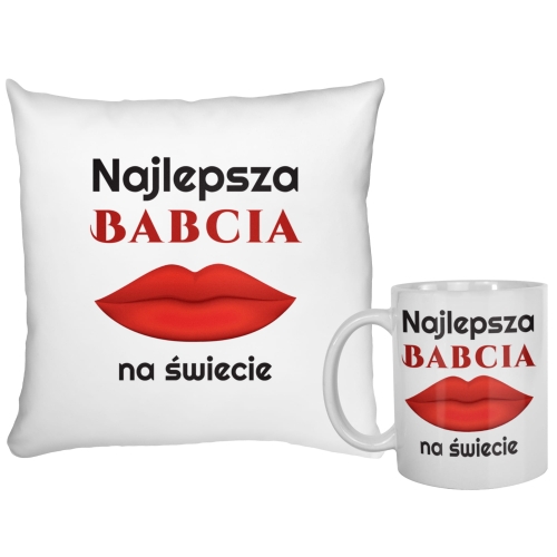Zestaw kubek i poduszka prezent na Dzien Babci 21.01