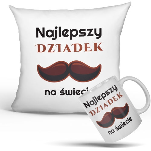 Kubek i poduszka na Dzień Dziadka elegancki prezent 22.01