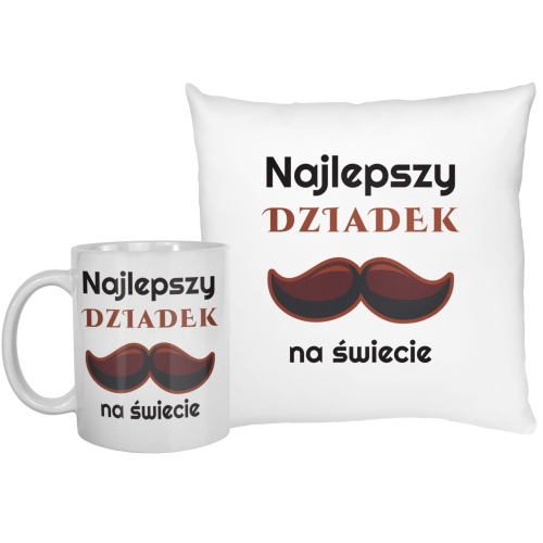 Kubek i poduszka na Dzień Dziadka elegancki prezent 22.01