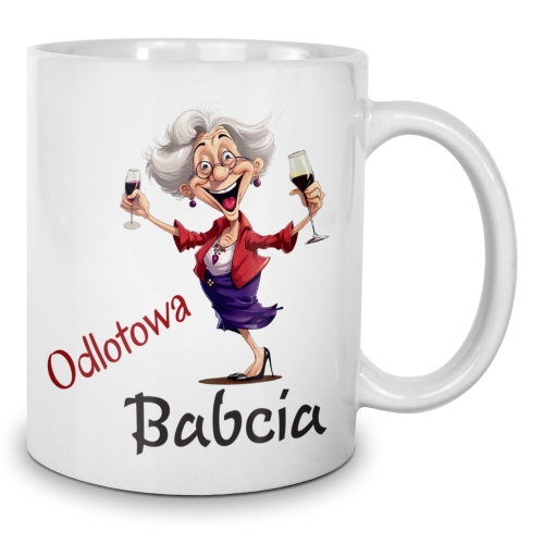 Kubek Dzien Babci i poduszka zestaw prezentowy 21 stycznia