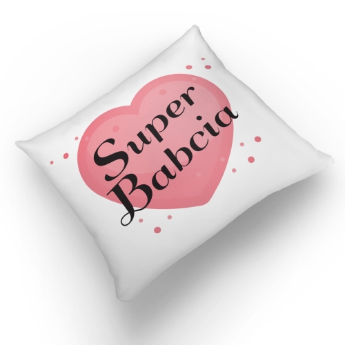 Poduszka na Dzień Babci z kubkiem SUPER BABCIA prezent 