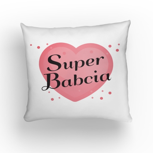 Poduszka na Dzień Babci z kubkiem SUPER BABCIA prezent 