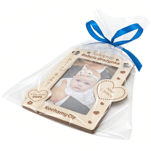 PIĘKNA RAMKA NA FOTOGRAFIĘ prezent na Dzień Babci dla Babci grawer