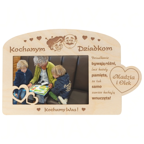 Ramka na zdjęcia KOCHANYM DZIADKOM prezent z dedykacją dla dziadków