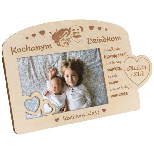 Ramka na zdjęcia KOCHANYM DZIADKOM prezent z dedykacją dla dziadków