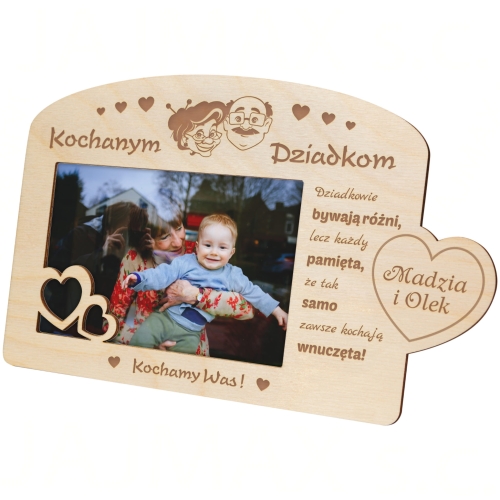 Ramka na zdjęcia KOCHANYM DZIADKOM prezent z dedykacją dla dziadków