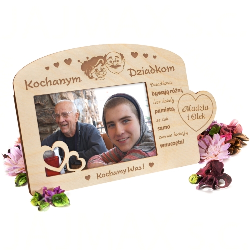Ramka na zdjęcia KOCHANYM DZIADKOM prezent z dedykacją dla dziadków
