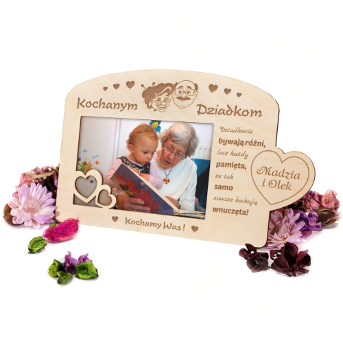 Ramka na zdjęcia KOCHANYM DZIADKOM prezent z dedykacją dla dziadków