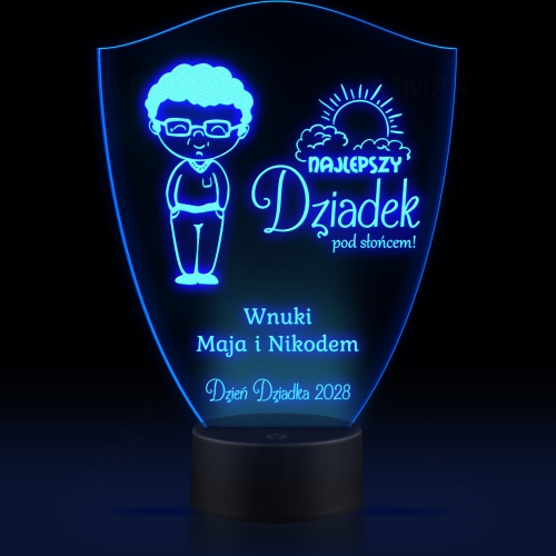 LAMPKA LED PREZENT DLA DZIADKA życzenia na Dzień Dziadka