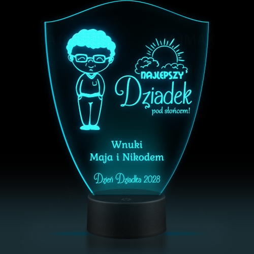 LAMPKA LED PREZENT DLA DZIADKA życzenia na Dzień Dziadka