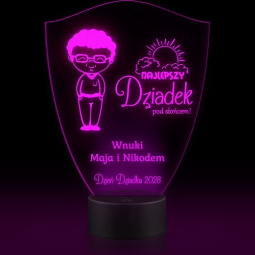 LAMPKA LED PREZENT DLA DZIADKA życzenia na Dzień Dziadka